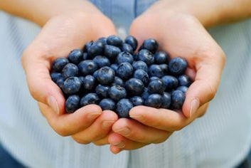 Image result for woman eat blueberry