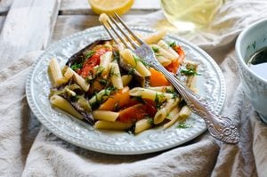 Baked Penne With Roasted Vegetables