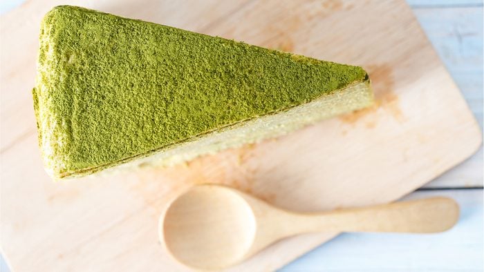 Matcha Green Tea Torte slice