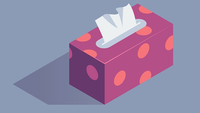 fight cold symptoms, a box of tissues