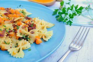 Rustic Farfalle Pasta With Sweet Squash