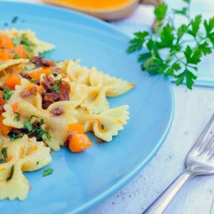 Rustic Farfalle Pasta With Sweet Squash