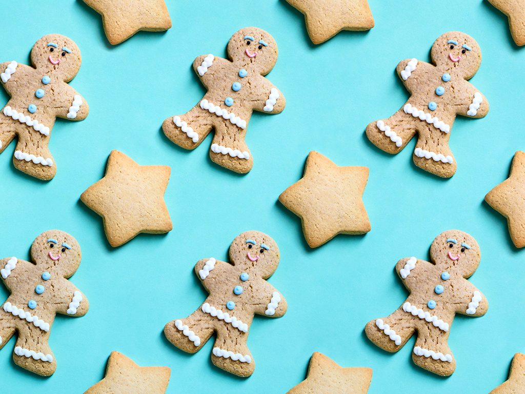 healthier baking, rows of gingerbreads