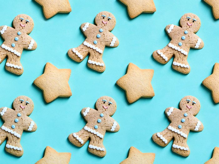 healthier baking, rows of gingerbreads