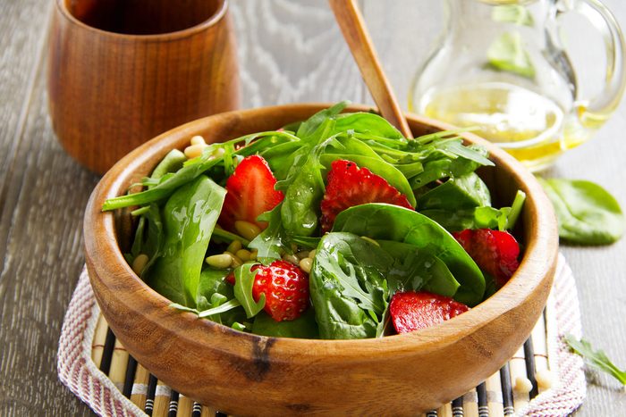 spinach and strawberry