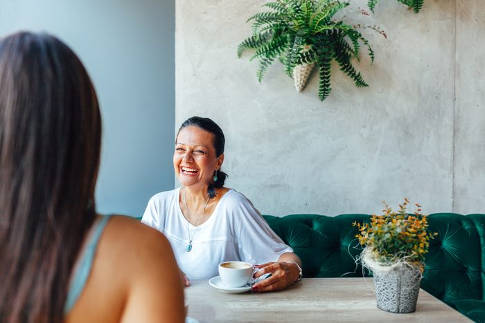 woman with supportive mom