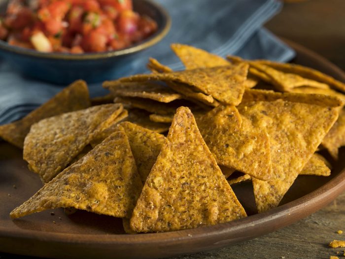 healthy party snacks spiced tortilla chips