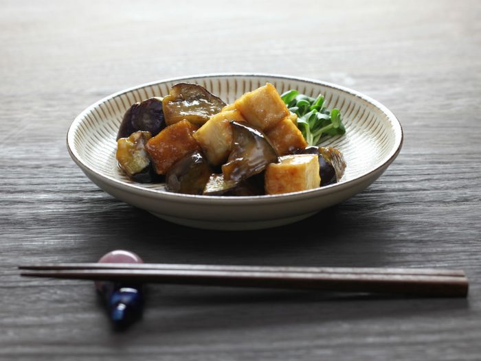 tofu and eggplant satays