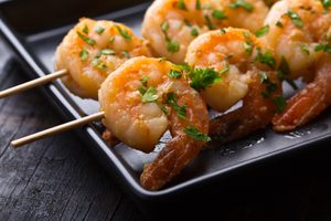 Shrimp Skewers with Mango Dipping Sauce