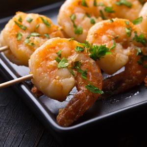Shrimp Skewers with Mango Dipping Sauce