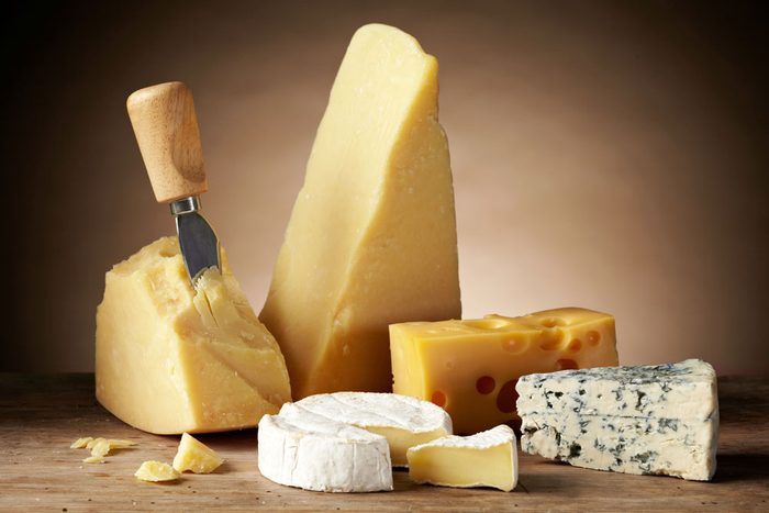 Lactose intolerant, a variety of types of cheese