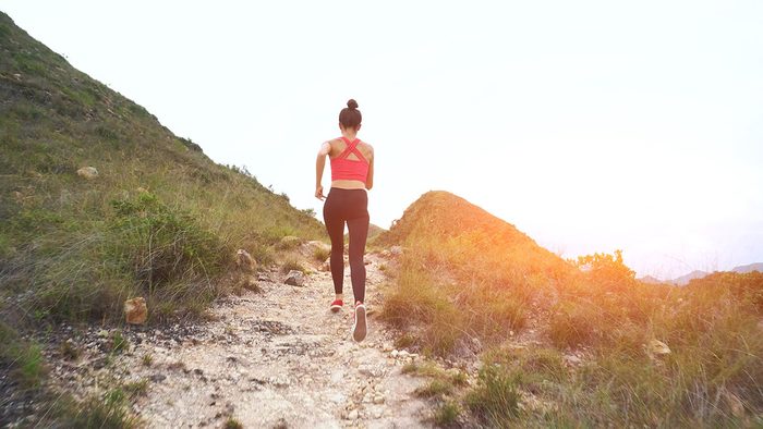 Benefits of Nature, woman running