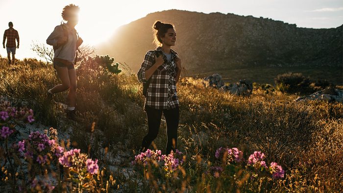 Benefits of Nature, woman hiking