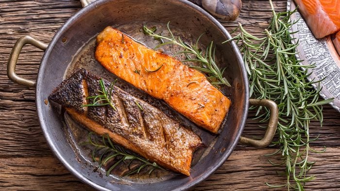 flat tummy foods salmon