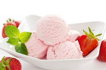 strawberries strawberry ice cream