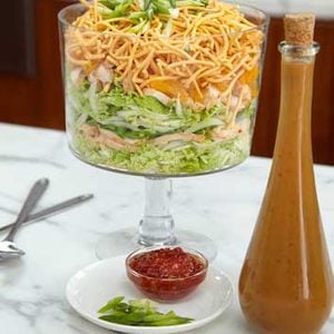 Make Ahead Layered Chinese Chicken Salad