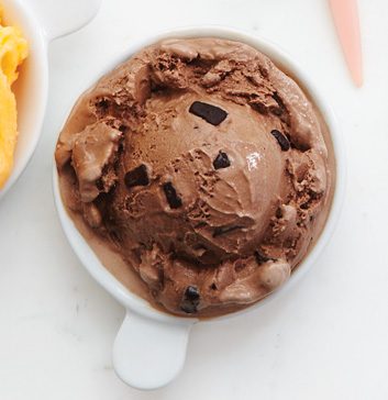 Chocolate-chocolate chunk extra-rich ice cream