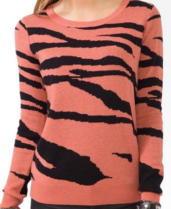 Forever 21 Tiger Stripe Sweater