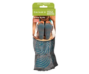 Gaiam Toeless Yoga Grip Socks
