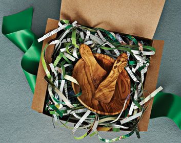 The recycled gift wrap