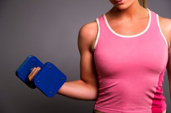 woman arm muscle fit