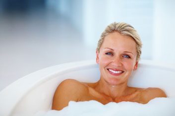 woman bath relax