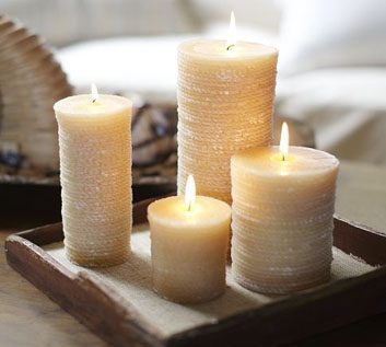 Scented Rope Pillar Candles