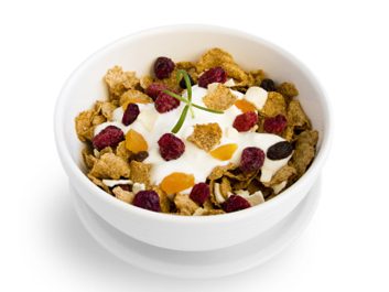 cereal with yogurt