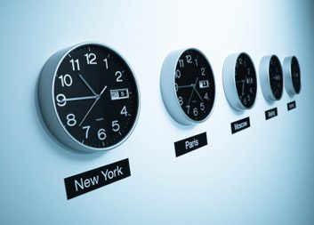clocks time zones