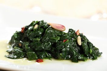 cooked greens spinach