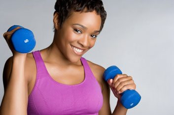 women weights fitness dumbbells