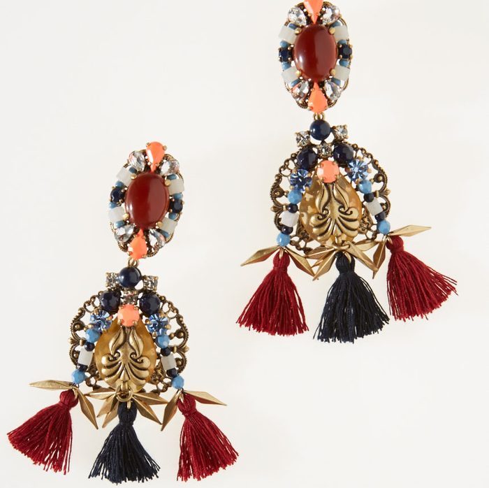 Bead and tassel earrings