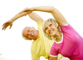 older couple exercising