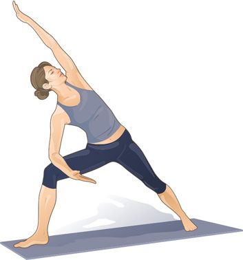 extended warrior stretch