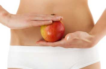 fibre flat stomach apple