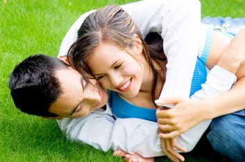 couple on grass