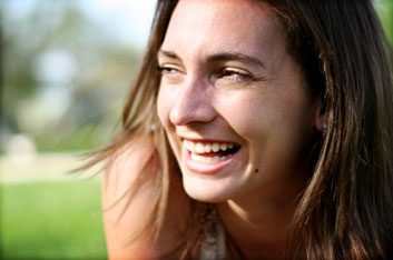 woman smiling