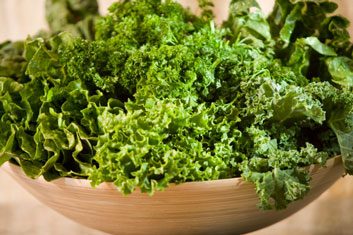 How to massage kale leaves for a salad