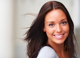 woman smiling hair