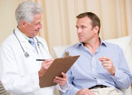 man and doctor health prostate men