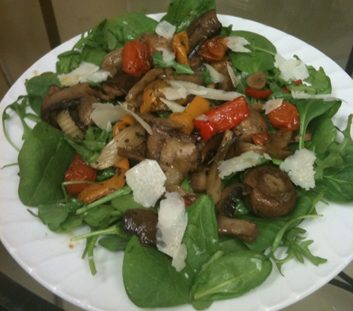meatless mushroom salad