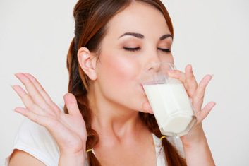 milk woman drinking 