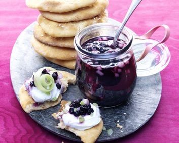 blueberry naan