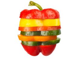 multi-coloured pepper