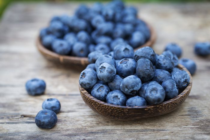 Eating blueberries helps lower the risk for Parkinson's disease. 