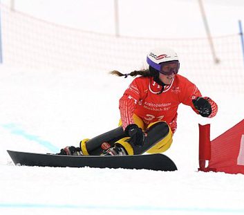 Snowboard parallel slalom