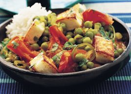 Pea Curry with Indian Paneer