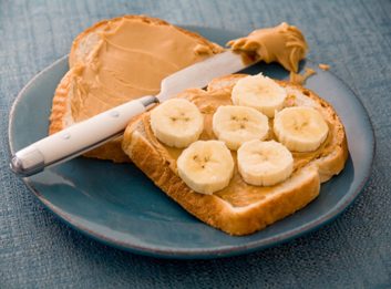peanut butter banana toast breakfast