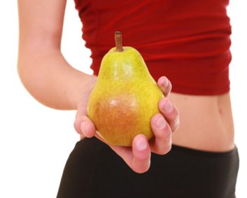 pear woman flat stomach