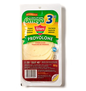 Silani All Natural Omega 3 Provolone Cheese Slices